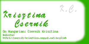 krisztina csernik business card